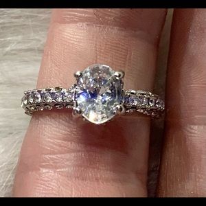 Beautiful Sterling Silver CZ engagement ring